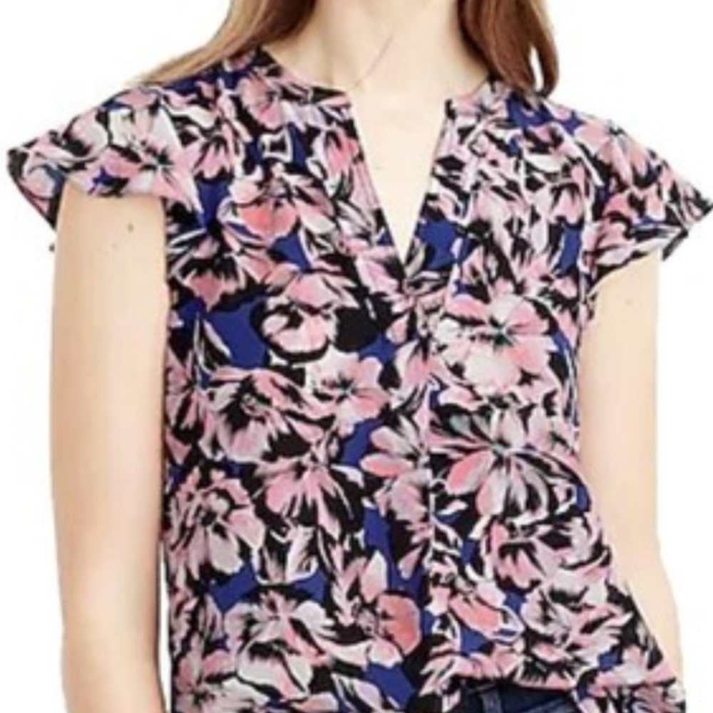 JCrew flutter sleeve Silk Blouse